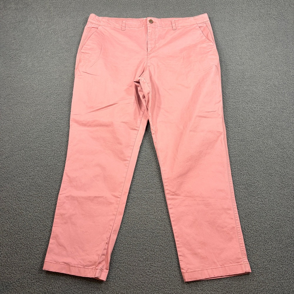 Gap Chino Pants Women 16 Pink Girlfriend Khaki Stretch Straight Leg Casual